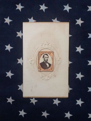 President Abraham Lincoln Gem Cdv Advertising Card - " Honest Abe " (o - 91 Feb 1864).