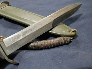 WWII US M3 Trench Fighting Knife Imperial Blade Mrk in M8 Dagger Airborne 4