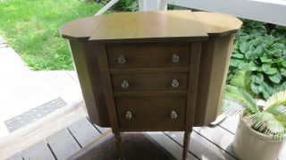 Antique Martha Washington Sewing Cabinet Chest Wood W Glass Knobs Local Pickup