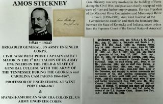 General Army Engineer Corps Civil War Spanish American Colonel Autograph Signed