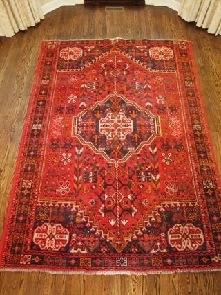 Vintage Hand Knotted Wool Rug - - - 6 