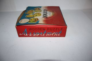 Mid - Century 12 pc.  Kumiki Wooden Puzzle Assortment Japan Brain Teaser 3D NIB NOS 3