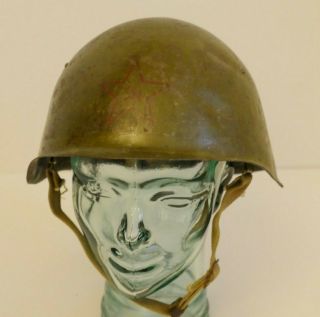 Soviet Russian Ww2 Ssh39 Helmet - Dated 1941 With Early Cloth Liner 58cm