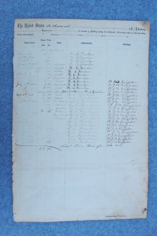Civil War Document 1862 143 Regiment Pennsylvania Lingelter,  Farnham Gettysburg