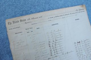 Civil War Document 1862 143 Regiment Pennsylvania Lingelter,  Farnham Gettysburg 2