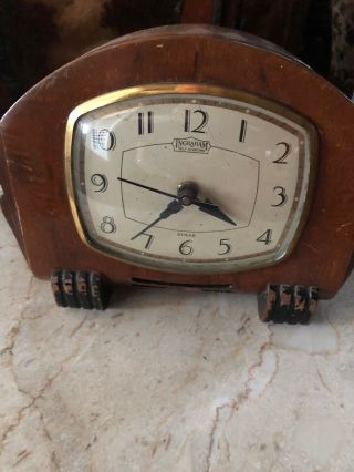 Vintage Art Deco Ingraham Ss D2 Clock Case And Clock Face