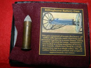 Awesome Civil War Union Billinghurst Requa Battery Gun Cartridge
