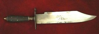 Extremely Rare Civil War Confederate Clip Point Bowie Knife