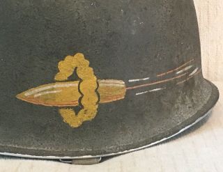 Rare Early Wwii World War Ii M1 Army Artillery Unit Front Seam Helmet Fixed Bale