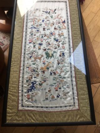 Vintage Embroidered Silk Picture Chinese
