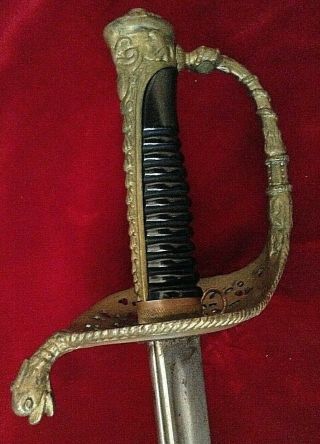 Extremely Rare Civil War Confederate Naval Officer ' s Sword 11