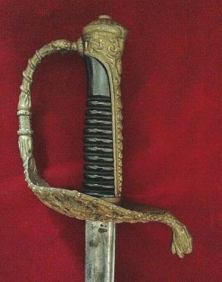 Extremely Rare Civil War Confederate Naval Officer ' s Sword 6