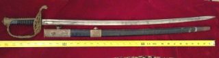 Extremely Rare Civil War Confederate Naval Officer ' s Sword 9