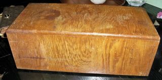 VINTAGE WEIS Library Drawer Box Solid Oak Wood Card File 15 