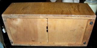 VINTAGE WEIS Library Drawer Box Solid Oak Wood Card File 15 