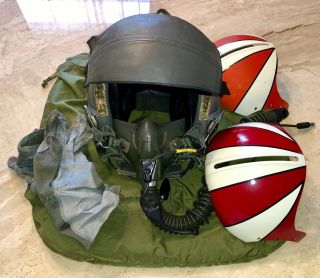 Named Usaf Fighter Pilot Hgu 55/p Flight Helmet & Mbu20 Oxygen Mask Visor Boom,