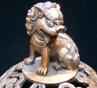 235mm Handmade Carving Statue Dragon lion Brass Cloisonne Enamel Incense Burner 2