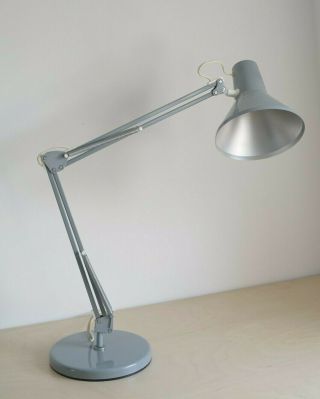 Hcf Denmark Hb4 Vintage Danish Mid Century Grey Articulated Desk Lamp Anglepoise