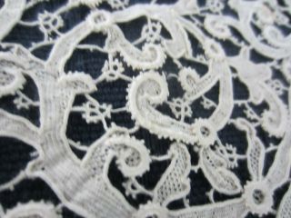 Antique cream lace ' shawl ' collar: hand made,  in 2