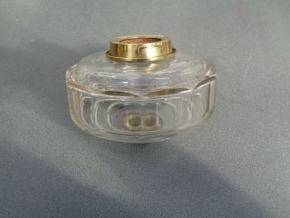 HINKS CUT GLASS OIL LAMP FONT WITH BAYONET FITTING PARTS SPARES 3