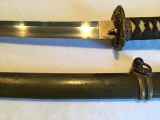 Old Vintage Japanese Samurai Sword Signed World War 2 Vet Bringback 5