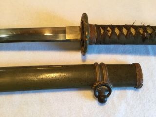 Old Vintage Japanese Samurai Sword Signed World War 2 Vet Bringback 9
