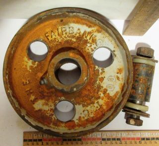 Antique Fairbanks Grain Farm Scale 6 " Diameter X 2 " Wide Cast Metal Wheel 136 4