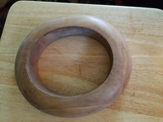 Antique Vtg Wooden Hat Form Mold Block Brim Millinery 6 - 5/8 708