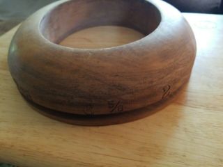 Antique Vtg Wooden Hat Form Mold Block Brim Millinery 6 - 5/8 708 5