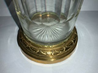 FRENCH CUT CRYSTAL VASE WITH BRONZE DETAILS 5