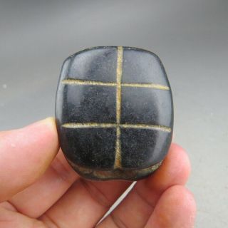 Chinese Jade,  Hongshan Culture,  Black Magnet,  Jade,  Turtle Shell,  Pendant J0