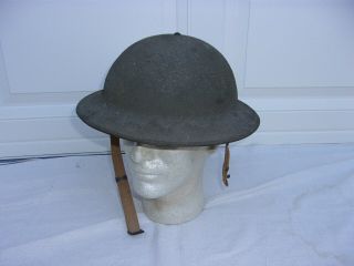 Ww2 Us M1917a1 Steel Helmet With Liner - - Named And