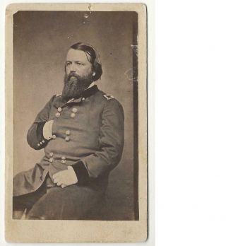 Civil War Cdv Union General John Pope By Troxell St Louis Mo,  Rare Image