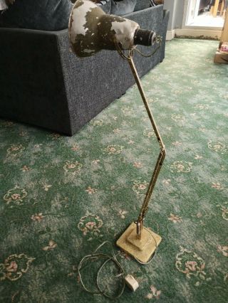 Vintage Herbert Terry 1227 Marbled Anglepoise Desk Lamp Stepped Base