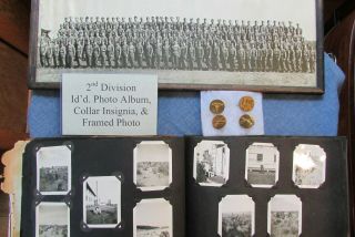 Post Ww Ii 1947 Album 2nd Div. ,  23rd Inf.  Us Army,  Collar Insignia & Photo