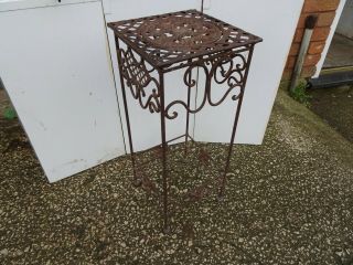 Vintage Wrought Iron Small Plant Stand