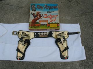 Vintage Roy Rogers Holster & Cap Guns - Box