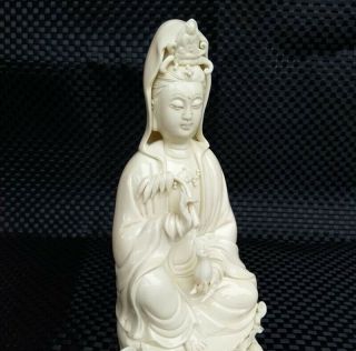 1PCS Chinese dehua white porcelain statue of goddess.  Guanyin bodhisattva 2