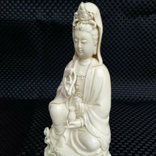 1PCS Chinese dehua white porcelain statue of goddess.  Guanyin bodhisattva 4