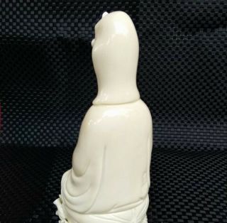 1PCS Chinese dehua white porcelain statue of goddess.  Guanyin bodhisattva 5