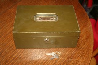 Vintage Sampson Steel Security Box - 2 Keys