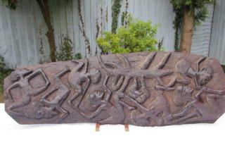 Large 25 " Tall African Makonde Tree Of Life Carved Wood Sculpture / Wall Hanging