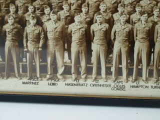 Vintage 1947 Framed Panoramic Photo US Military Co D 74th Training Fort Knox 3