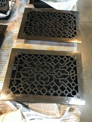 Ct 4 2 Avail Price Separate Antique Cast - Iron Heating Grate 9.  75 X 13 5/8