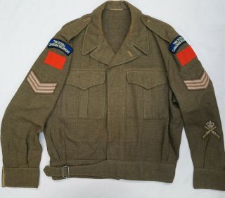 Post Ww2 Royal Canadian Regiment 1st Div P37 Battle Dress Tunic 1947 Dated