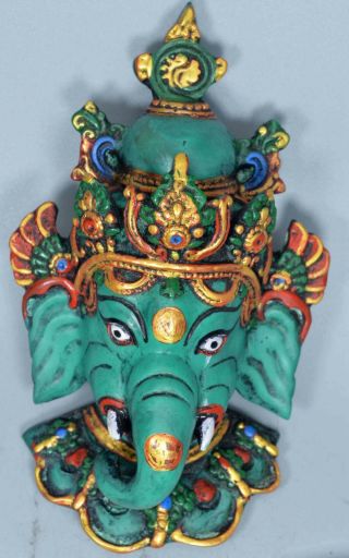 Collectable Lacquer Carve Elephant Buddha Temple Precious Amulet Noble Pendant