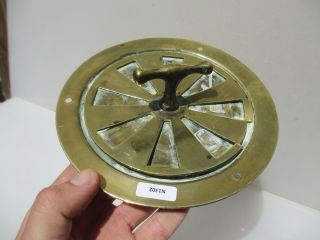 Vintage French Brass Air Vent Grate Grille Ventilation Old Open - Close 7 