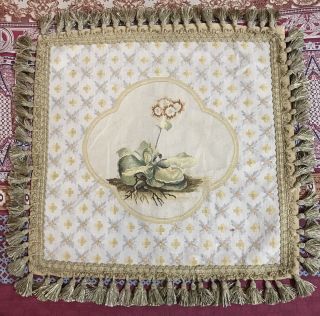 Antique 19c Aubusson French Hand Woven Tapestry Cushion 21 " By21 "