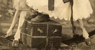 1880s Rochester NY Young Boy,  Girl Folk Art Rocking Horse Cabinet Photo 3