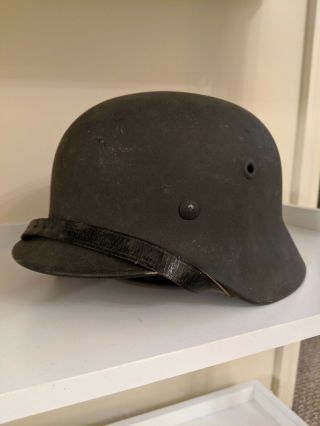 Wwii Ww2 German Helmet With Liner And Chinstrap